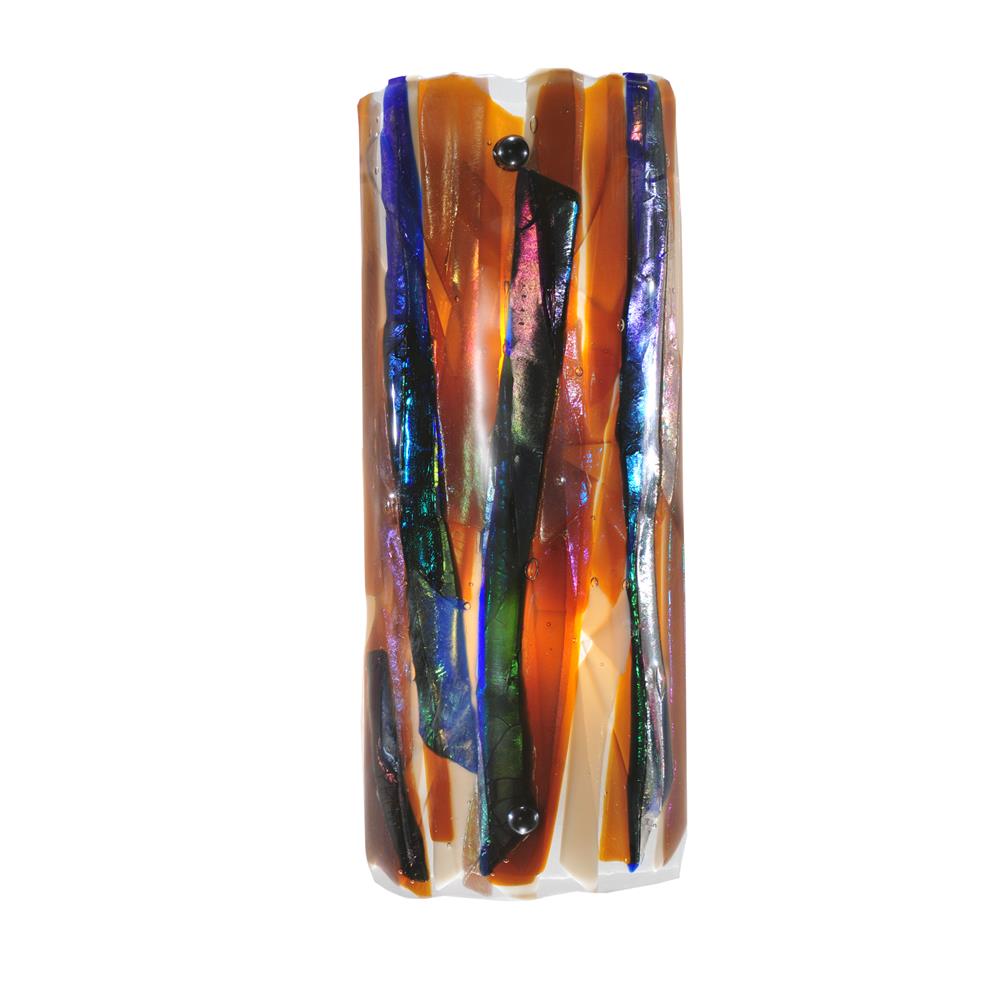 Meyda Tiffany Lighting 122396 6.5"W Oceano Fused Glass Wall Sconce