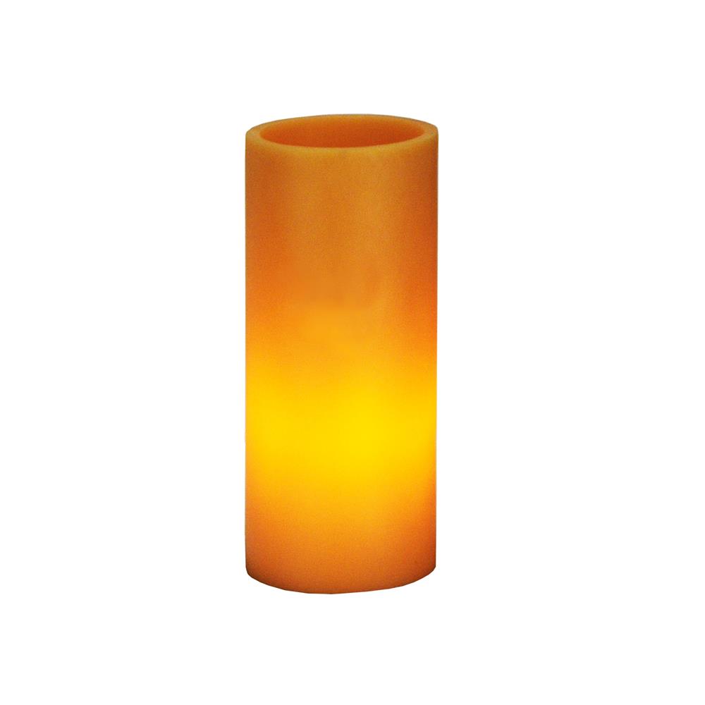 Meyda Tiffany Lighting 123731 3"W X 8"H Poly Resin Amber Flat Top Candle Holder