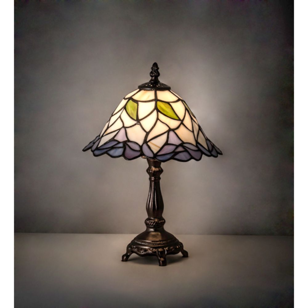 Meyda Lighting 123761 19" High Daffodil Table Lamp in MAHOGANY BRONZE