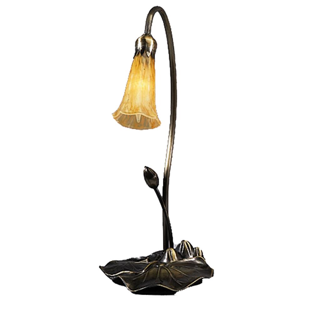 Meyda Tiffany Lighting 12432 16"H Amber Pond Lily Accent Lamp