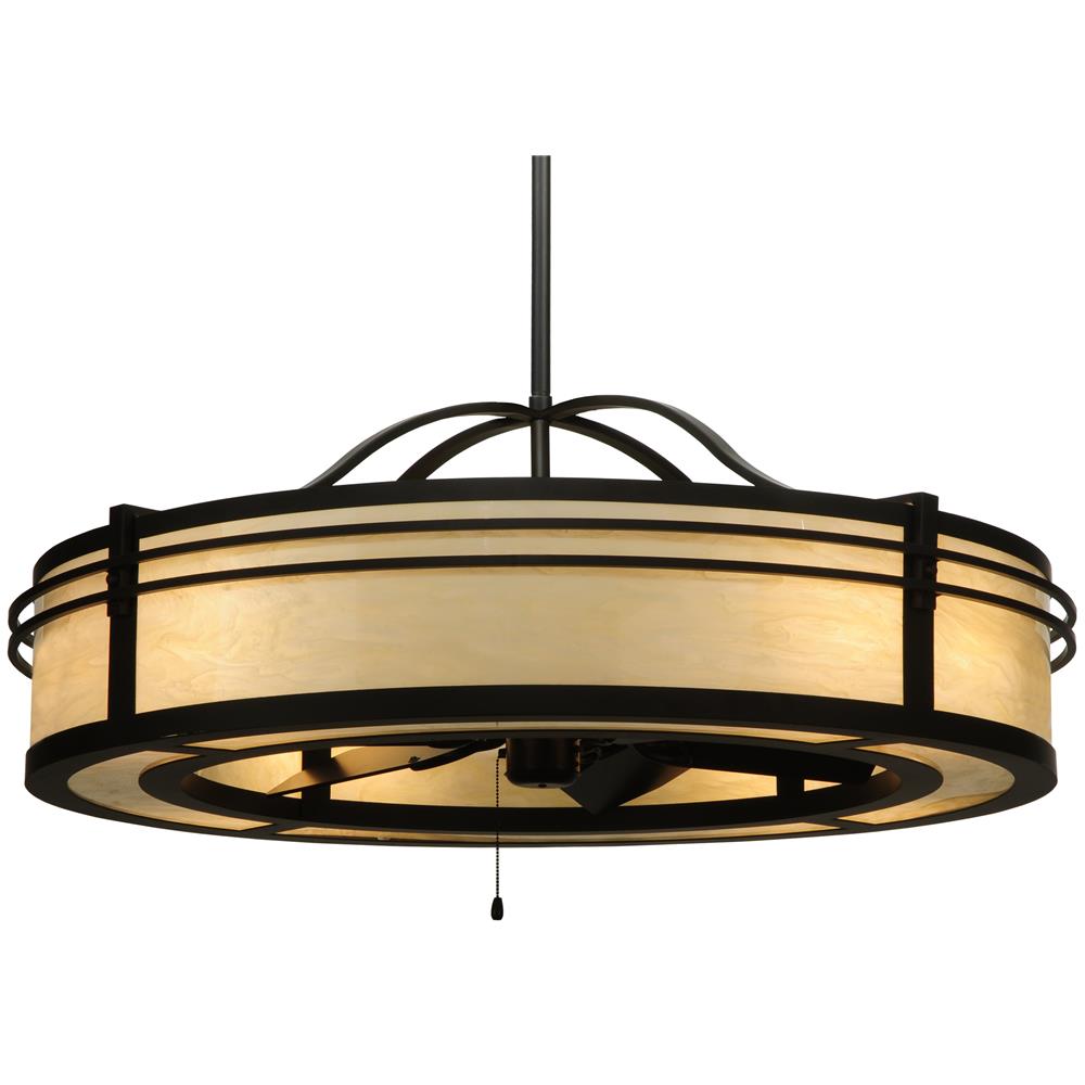 Meyda Tiffany Lighting 124450 8 Light 45in. Sargent ChandelAir Ceiling Fan