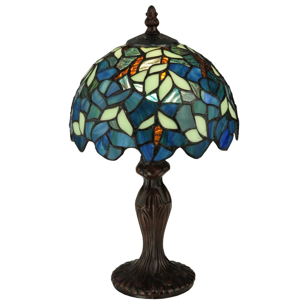 Meyda Tiffany Lighting 124812 14"H Nightfall Wisteria Mini Lamp