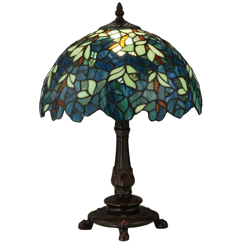 Meyda Tiffany Lighting 124813 17"H Nightfall Wisteria Accent Lamp