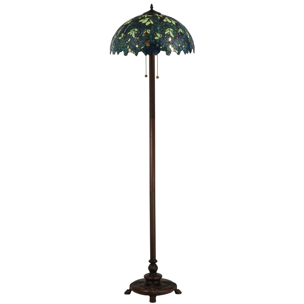 Meyda Tiffany Lighting 124814 63"H Nightfall Wisteria Floor Lamp