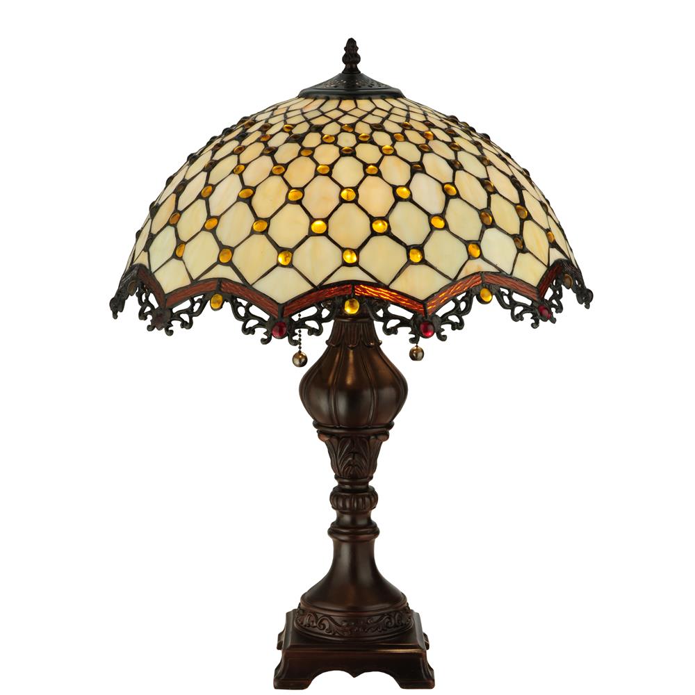 Meyda Tiffany Lighting 124834 24"H Diamond & Jewel Table Lamp