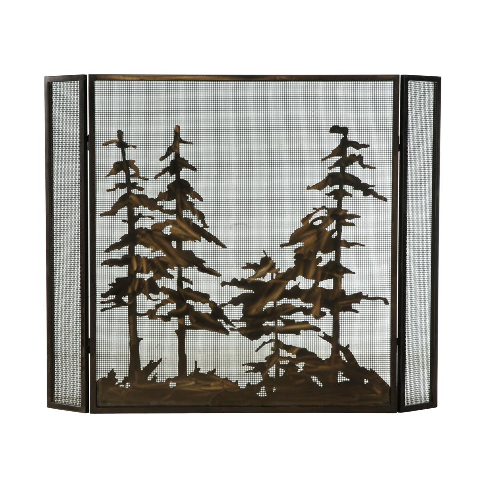Meyda Tiffany Lighting 124964 51"W X 40.5"H Tall Pines Folding Fireplace Screen