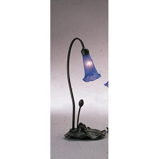 Meyda Tiffany Lighting 12500 16"H Blue Pond Lily Accent Lamp