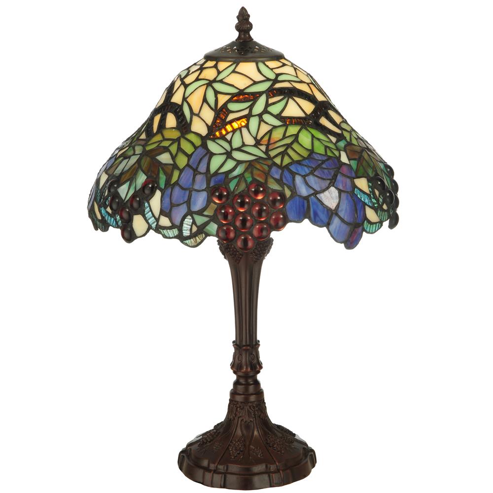 Meyda Tiffany Lighting 125093 18.5"H Spiral Grape Accent Lamp