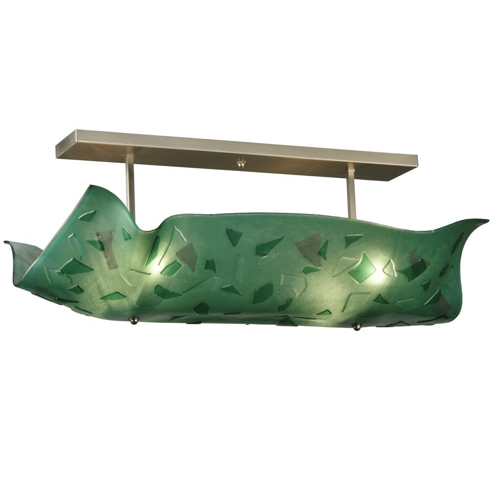 Meyda Tiffany Lighting 125455 38"L Seaweed Fused Glass Semi-Flushmount