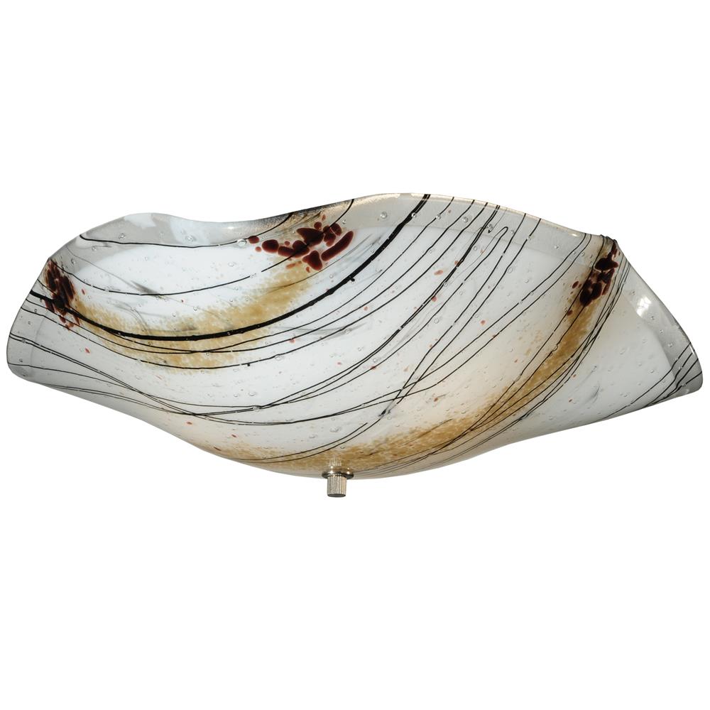 Meyda Tiffany Lighting 125944 19"W Organic Slumped Ramoscelli Fused Glass Flushmount