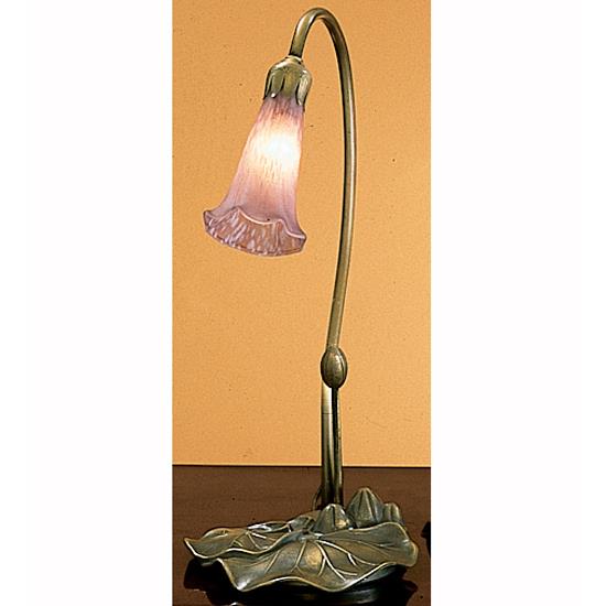 Meyda Tiffany Lighting 12615 16"H Cranberry Pond Lily Accent Lamp
