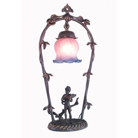 Meyda Tiffany Lighting 12655 19"H Cherub With Violin Accent Lamp