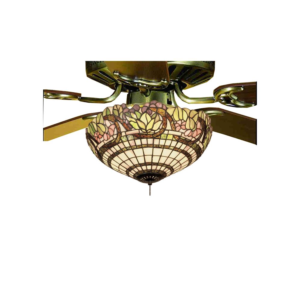 Meyda Tiffany Lighting 12706 15"W Handel Grapevine Fan Light Fixture