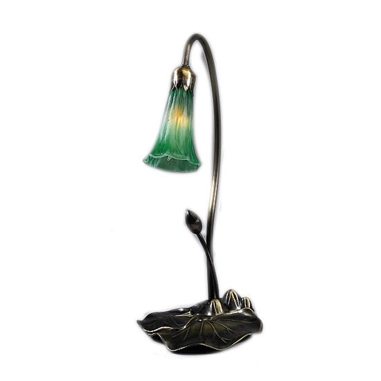 Meyda Tiffany Lighting 12859 16"H Green Pond Lily Accent Lamp