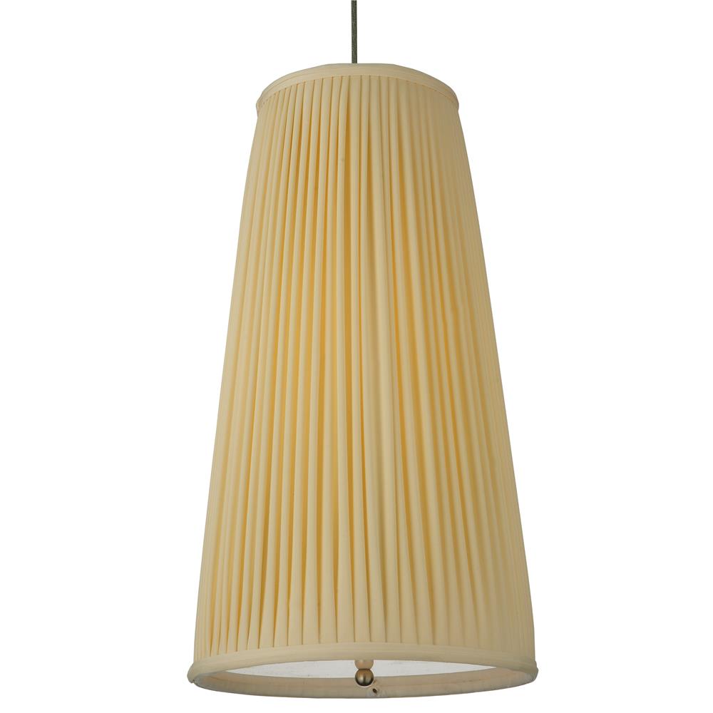 Meyda Tiffany Lighting 128987 13.25"W Channell Tapered & Pleated Pendant
