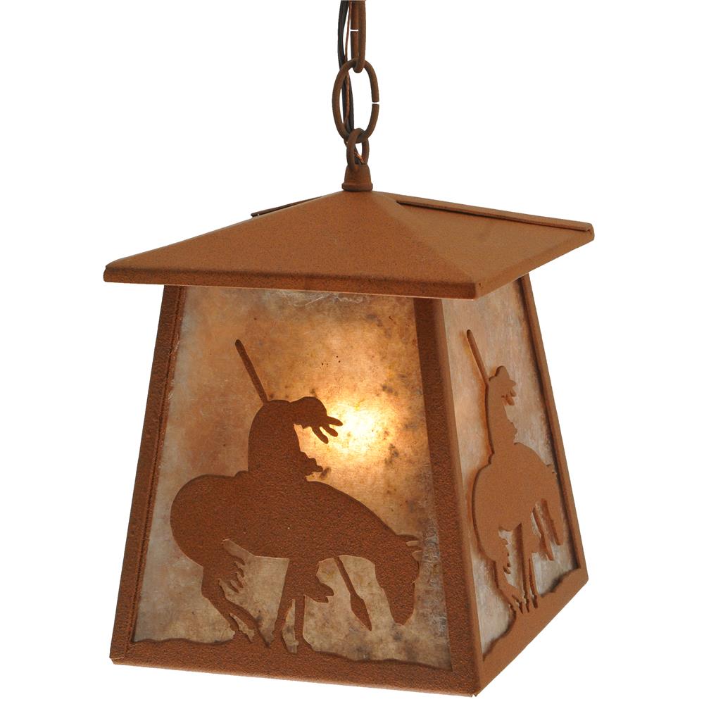 Meyda Tiffany Lighting 129681 7"Sq Trails End Lantern Pendant