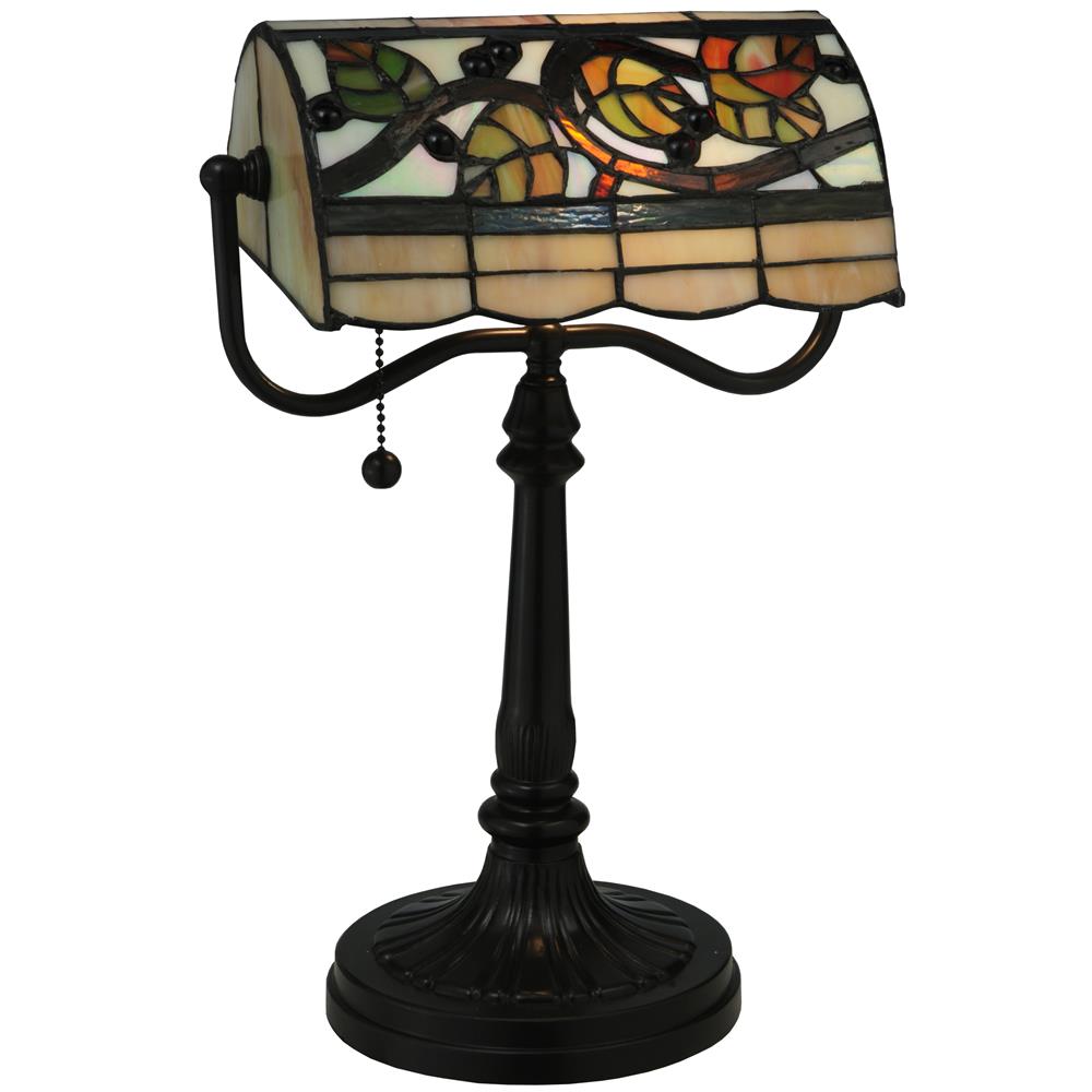 Meyda Tiffany Lighting 130760 15.25"H Vineyard Bankers Lamp