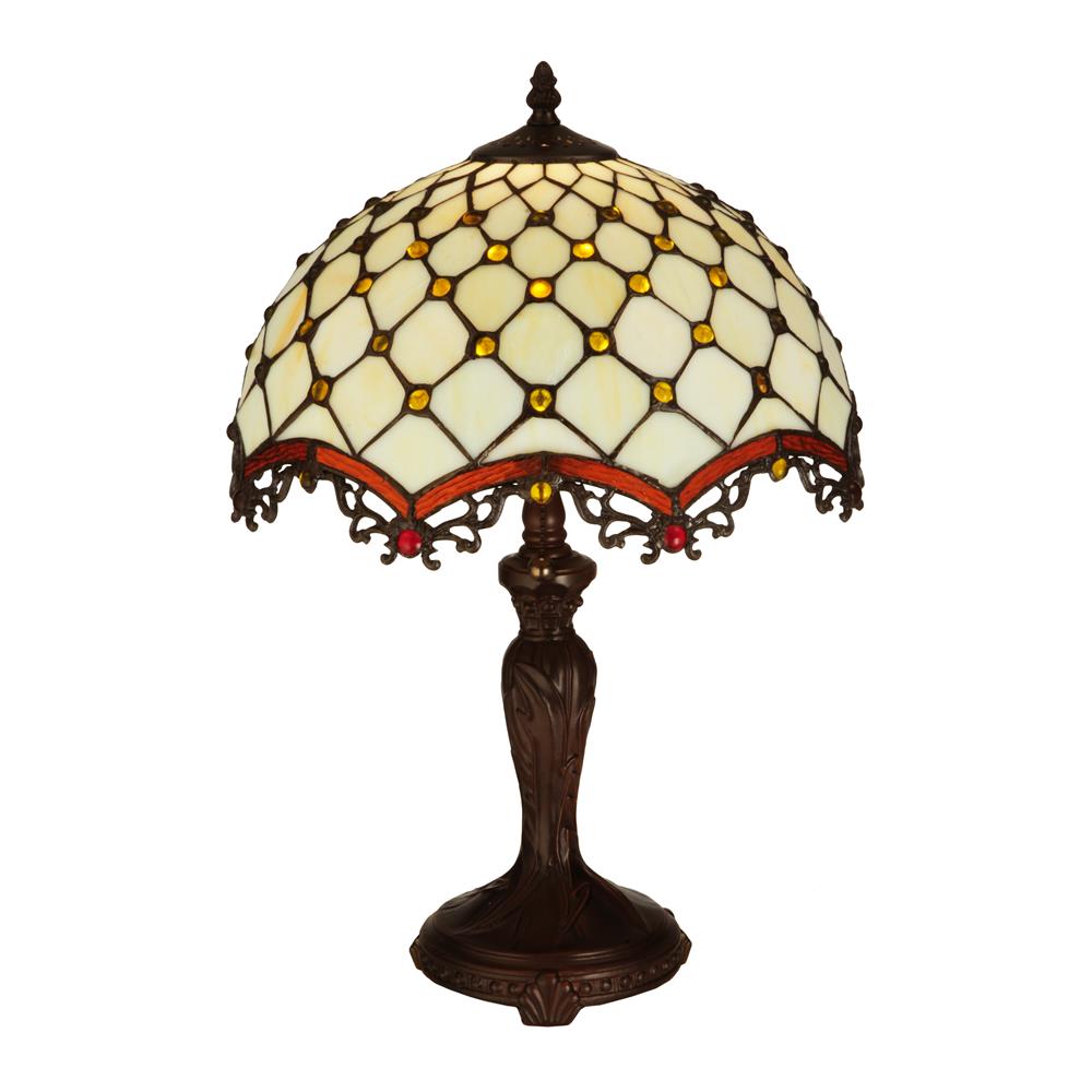 Meyda Tiffany Lighting 130761 20"H Diamond & Jewel Table Lamp