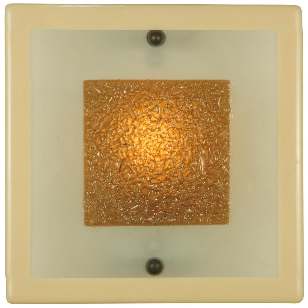Meyda Tiffany Lighting 131563 12"Sq Bullion Fused Glass Wall Sconce