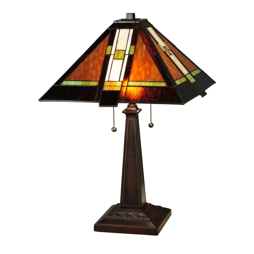 Meyda Tiffany Lighting 132673 24"H Montana Mission Table Lamp