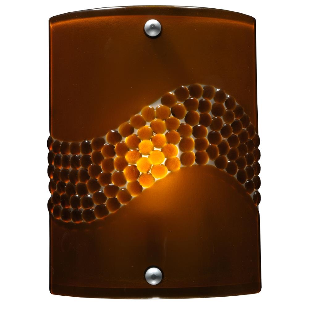 Meyda Tiffany Lighting 133700 8.25"W Pietre Amber Fused Glass Wall Sconce