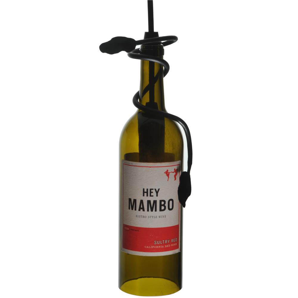 Meyda Tiffany Lighting 133792 5"W Personalized Hey Mambo Wine Bottle Mini Pendant
