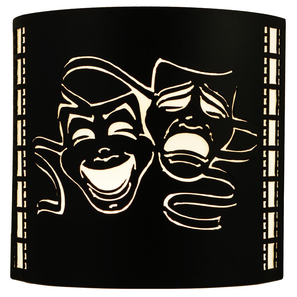 Meyda Tiffany Lighting 134219 9.75"W Theatre Mask Wall Sconce