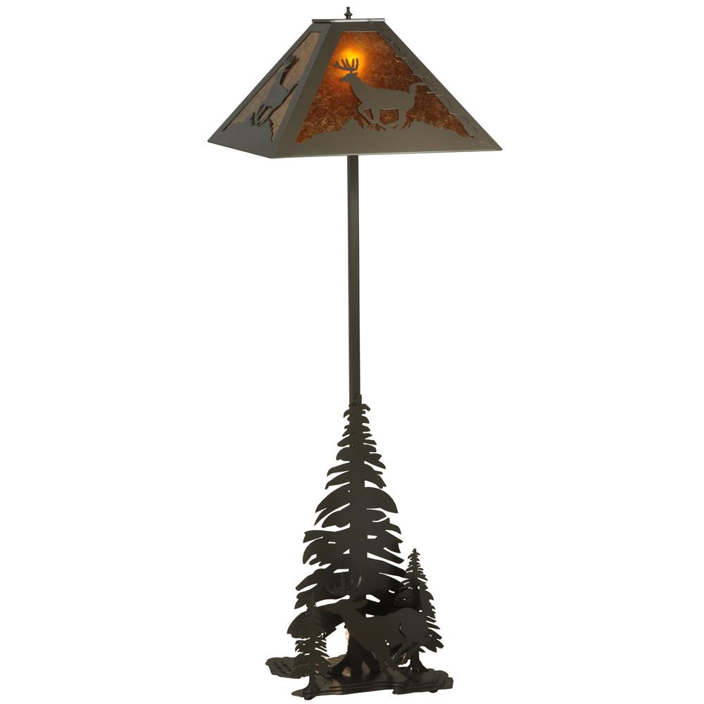 Meyda Tiffany Lighting 137587 72"H Lone Deer 2 Lt Floor Lamp