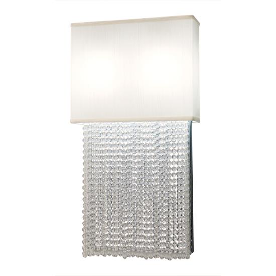 Meyda Lighting 137704 15" Wide Francesca 2 Light Wall Sconce in Crystal