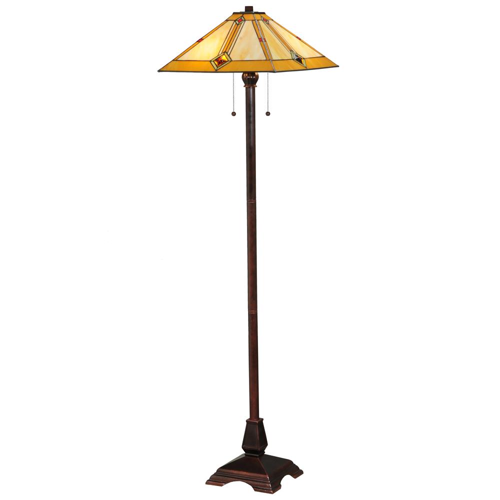 Meyda Tiffany Lighting 138112 62"H Diamond Mission Floor Lamp