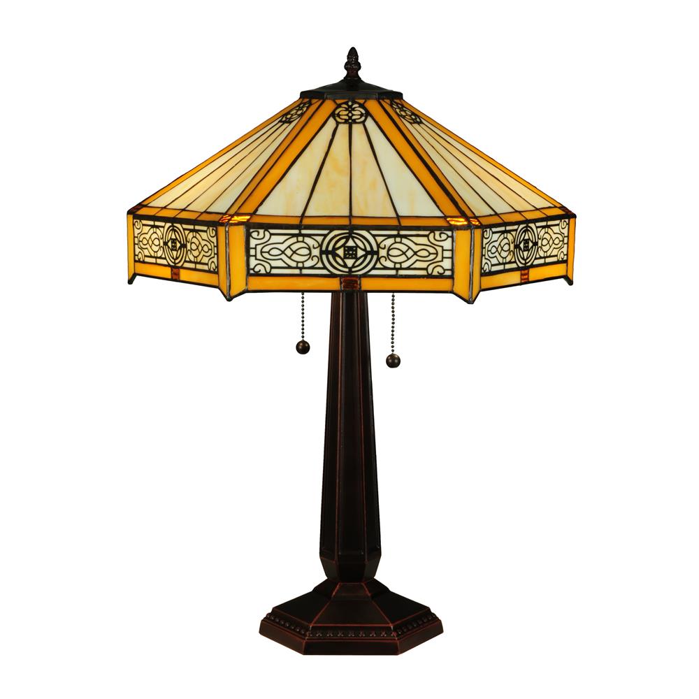 Meyda Tiffany Lighting 138116 24.5"H Peaches Table Lamp