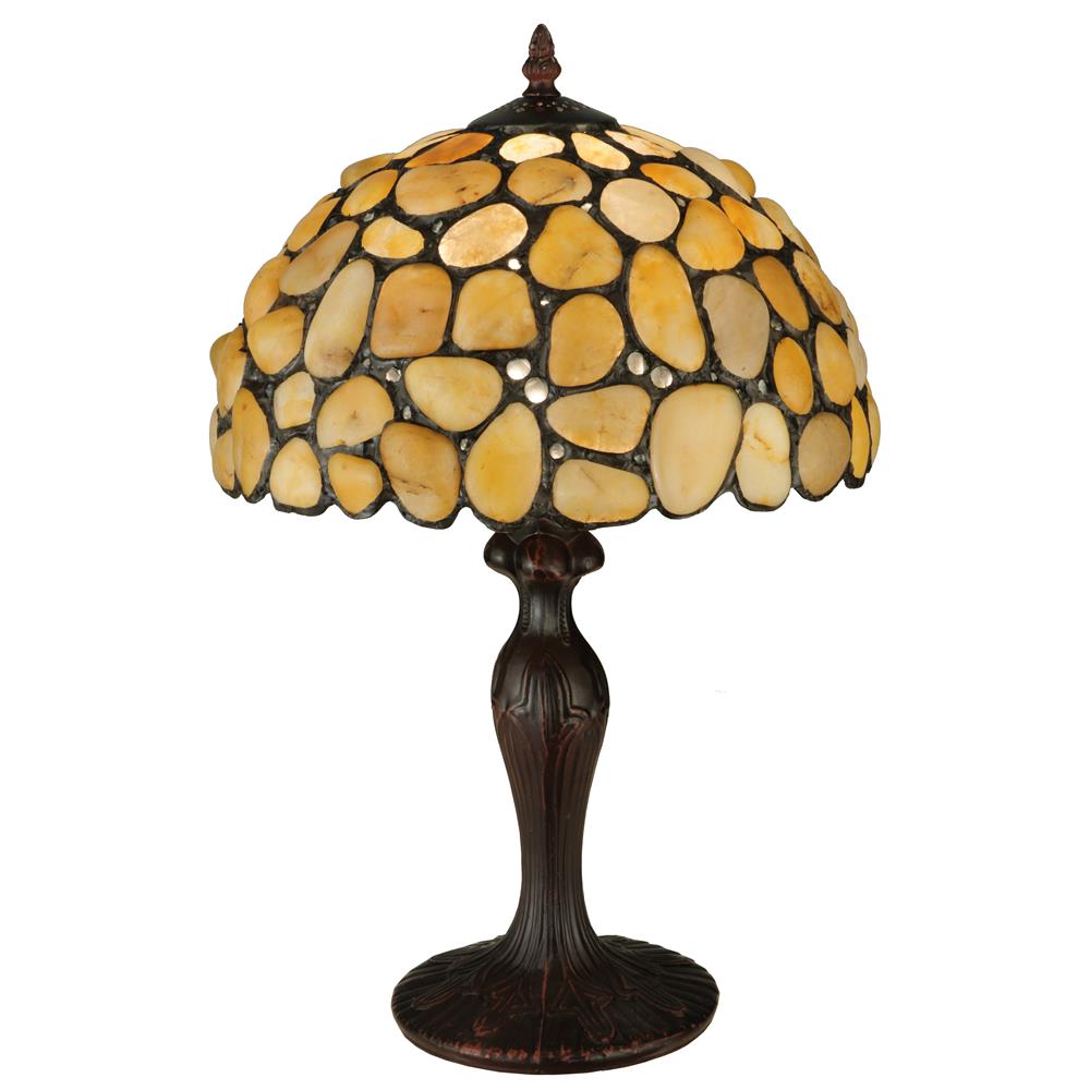 Meyda Tiffany Lighting 138123 19.5"H Jasper Yellow Table Lamp