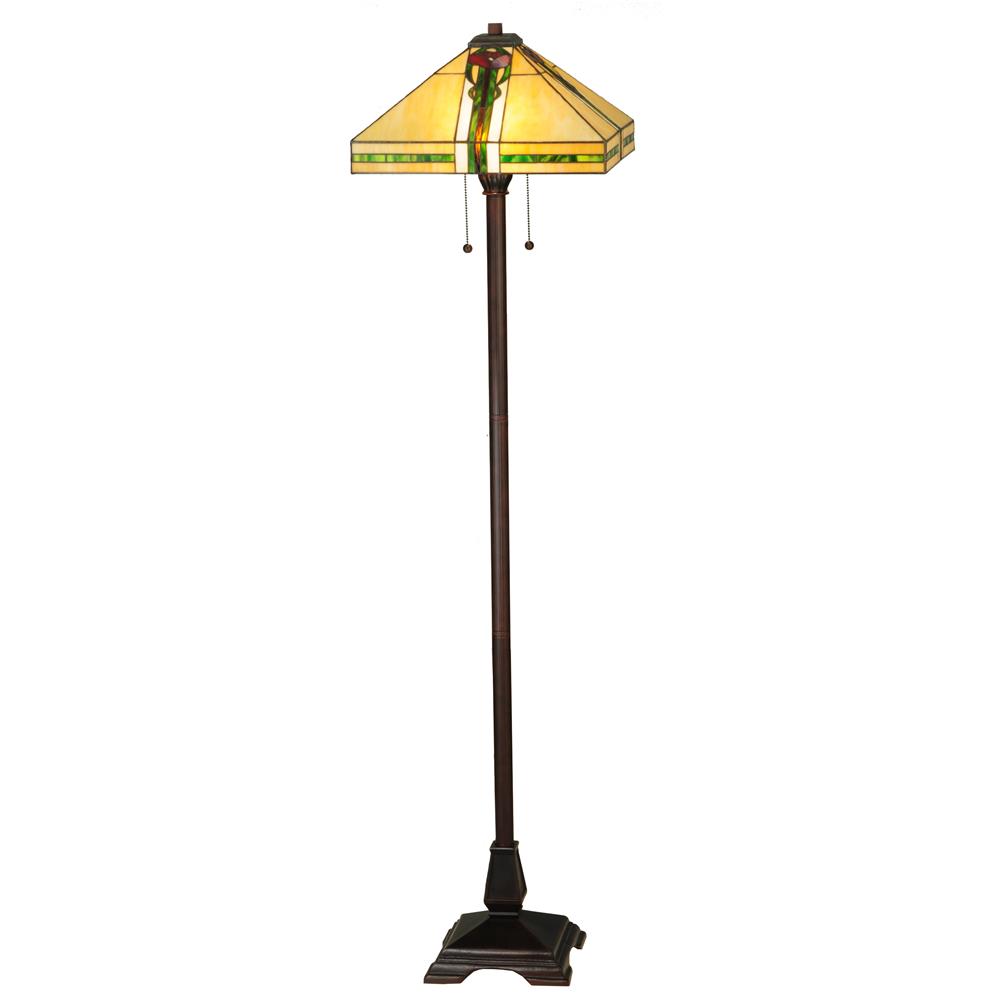 Meyda Tiffany Lighting 138127 62"H Parker Poppy Floor Lamp