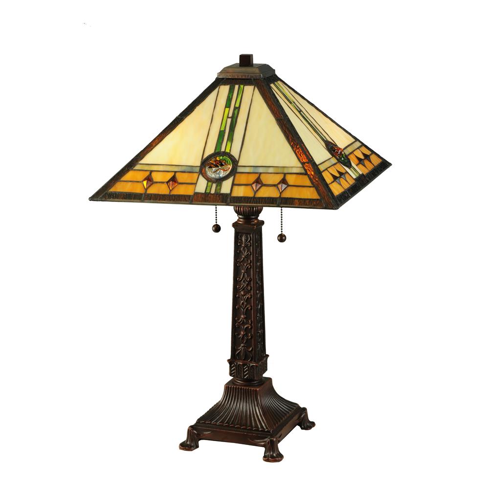 Meyda Tiffany Lighting 138771 26.5"H Carlsbad Mission Table Lamp