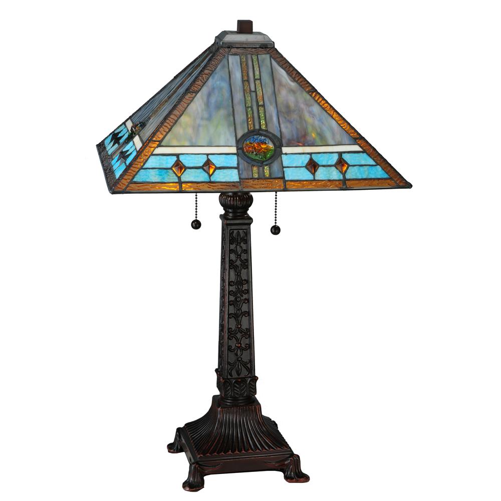 Meyda Tiffany Lighting 138776 26"H Mission Rose Table Lamp
