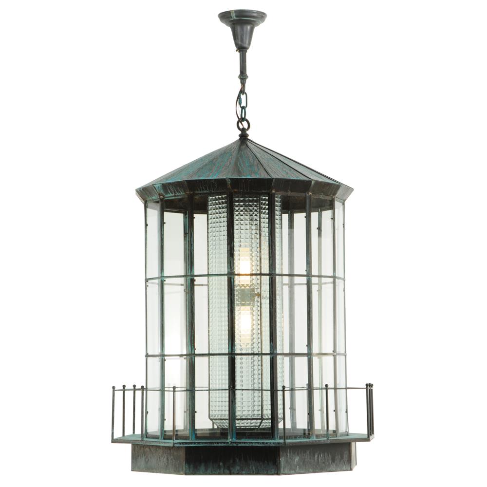 Meyda Tiffany Lighting 139062 28.5"W Lighthouse Lantern Pendant