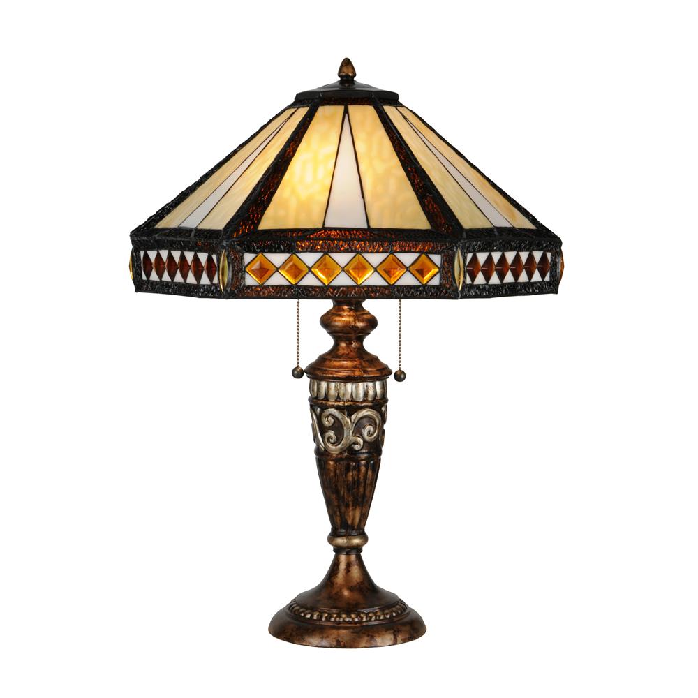 Meyda Lighting 139416 26.5"H Diamond Mission Table Lamp