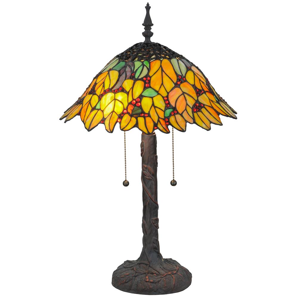 Meyda Lighting 139603 24.5"H Follaje Table Lamp