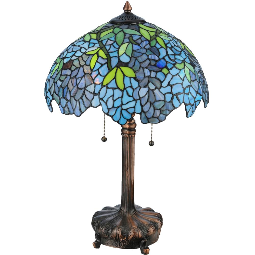 Meyda Lighting 139606 25"H Tiffany Wisteria Table Lamp