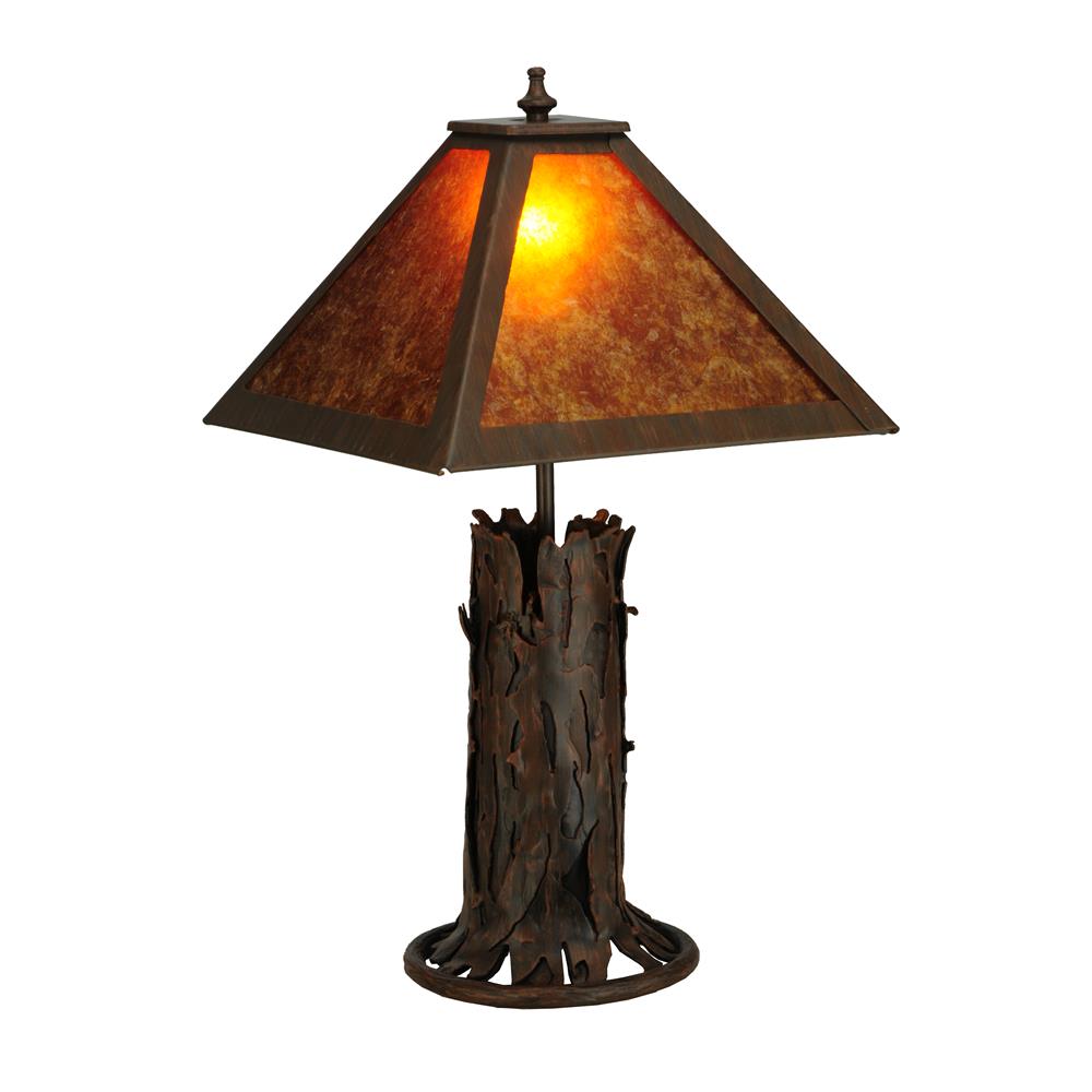 Meyda Tiffany Lighting 141532 20"H Northwoods Simple Mission Accent Lamp