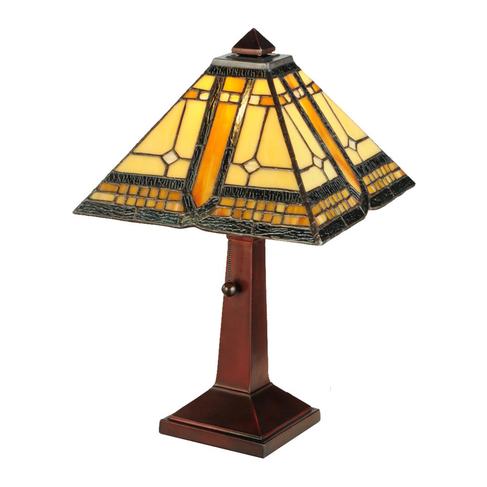 Meyda Tiffany Lighting 142879 16"H Sierra Prairie Mission Accent Lamp
