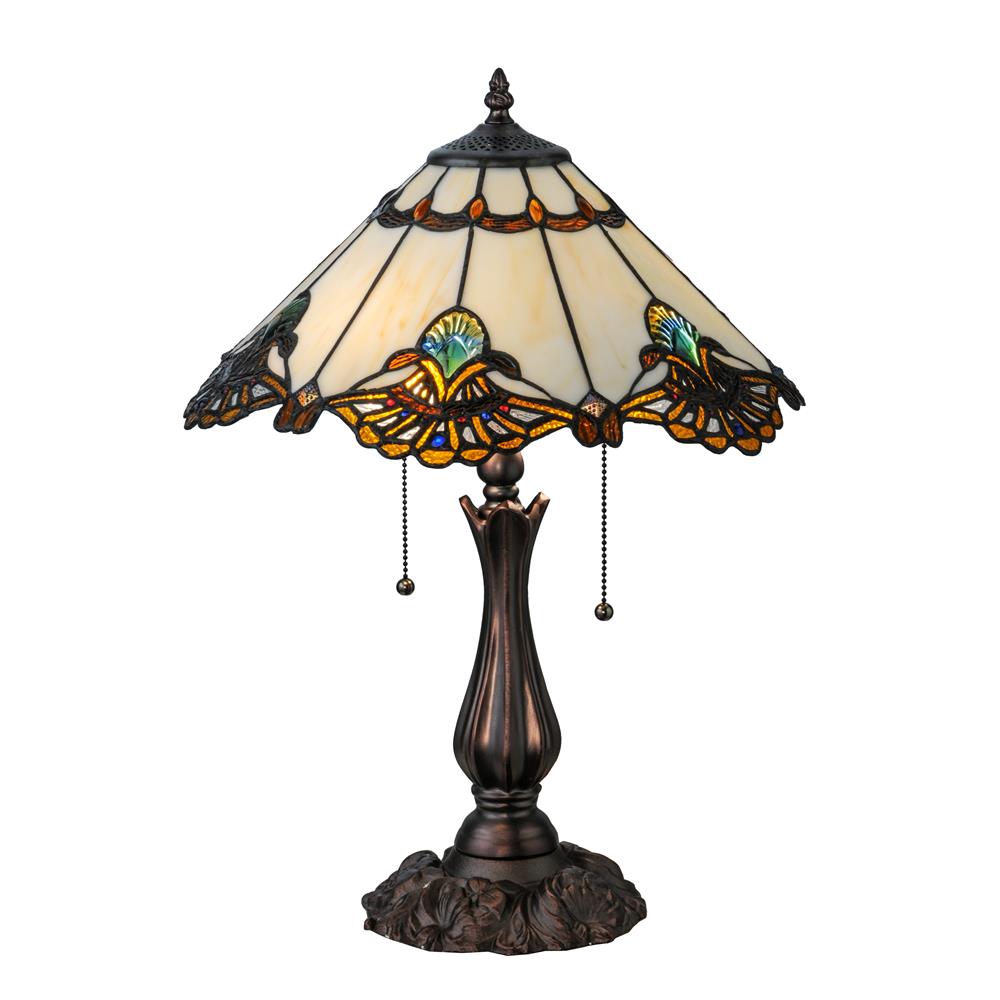 Meyda Lighting 144058 21"H Shell With Jewels Table Lamp