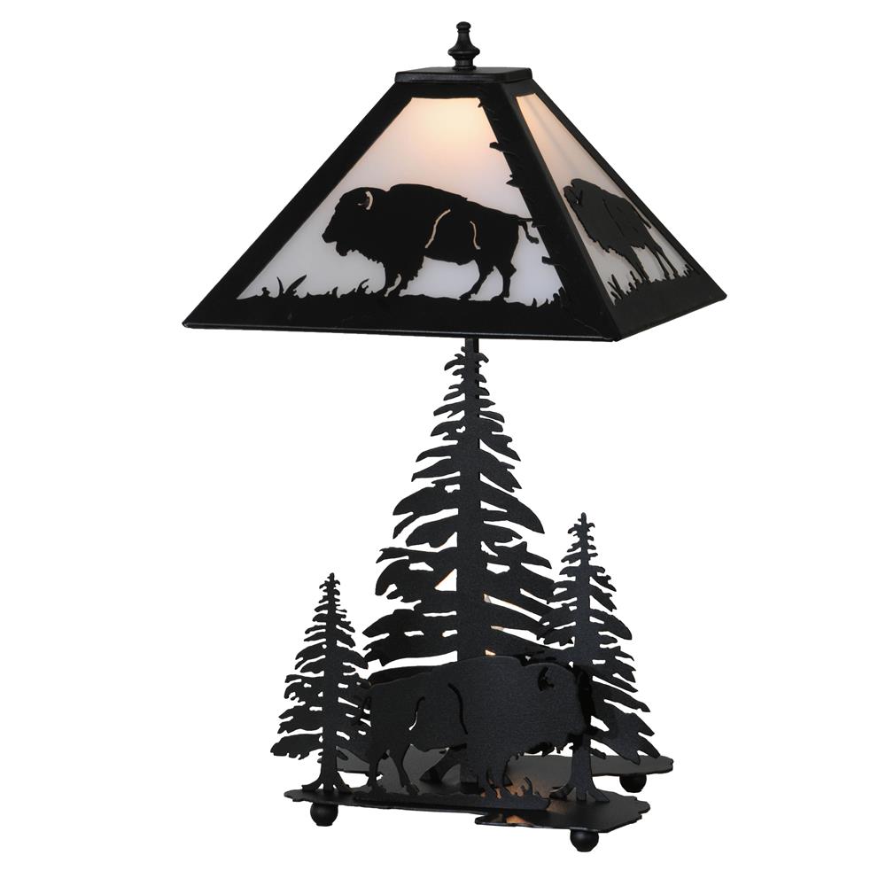 Meyda Lighting 144470 21"H Buffalo W/Lighted Base Table Lamp