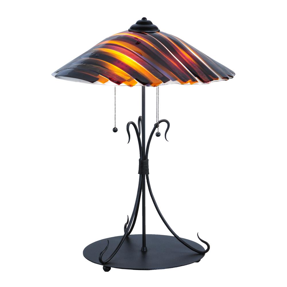 Meyda Lighting 144649 28"H Metro Fusion Marina Glass Table Lamp