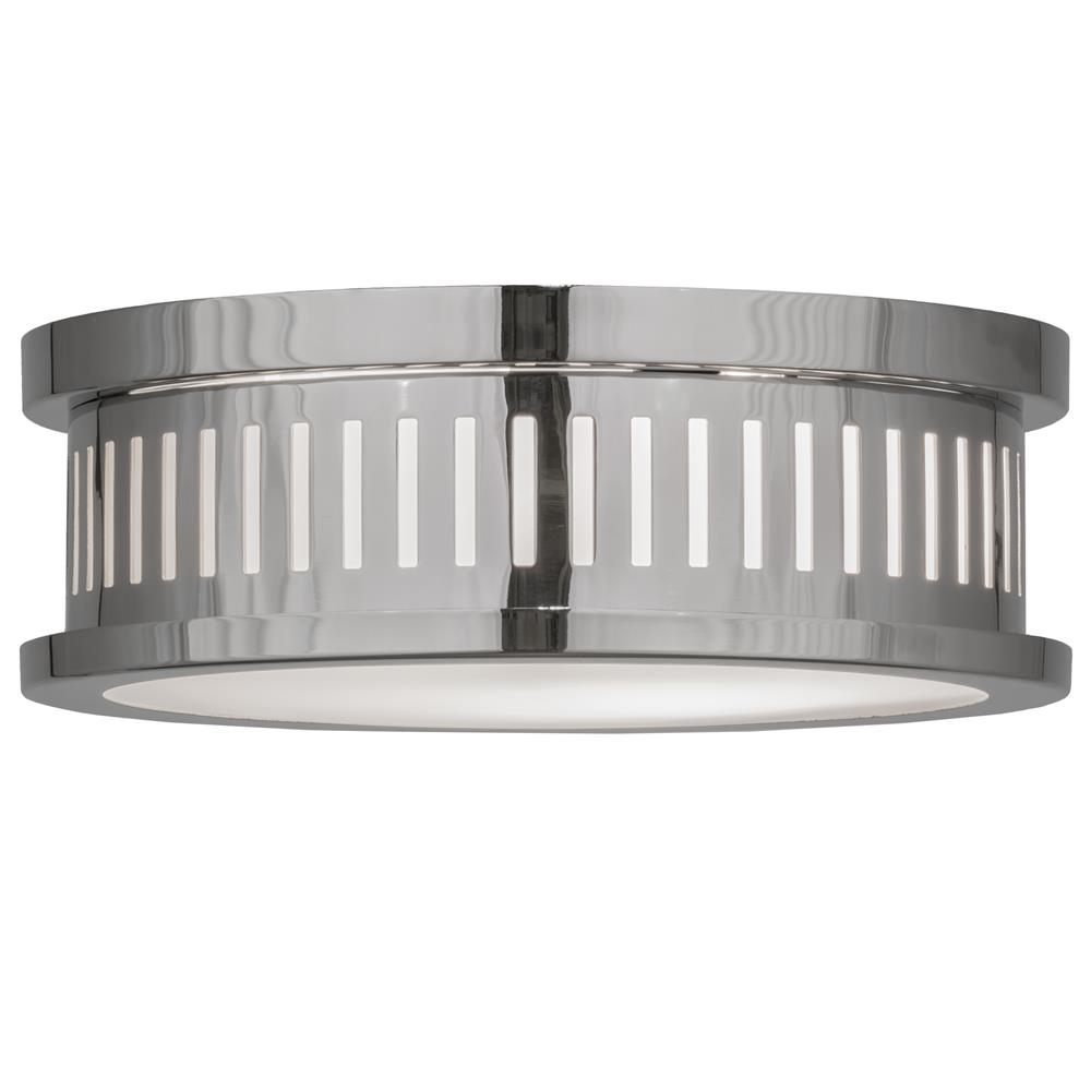 Meyda Lighting 145703 11"w Cilindro Chisolm Passage Flushmount In Polished Nickel