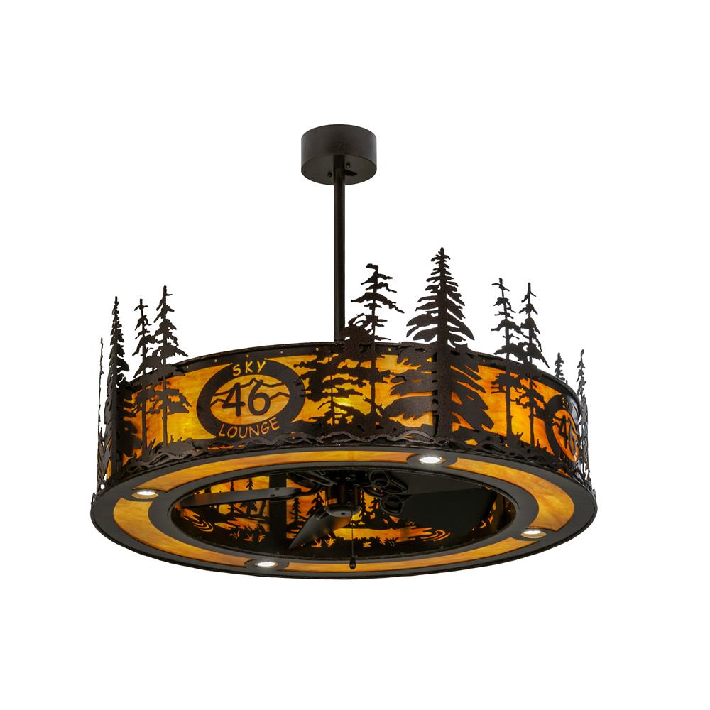 Meyda Lighting 146112 45"W Tall Pines Custom Logo Up and Downlight LED Chandel-Air