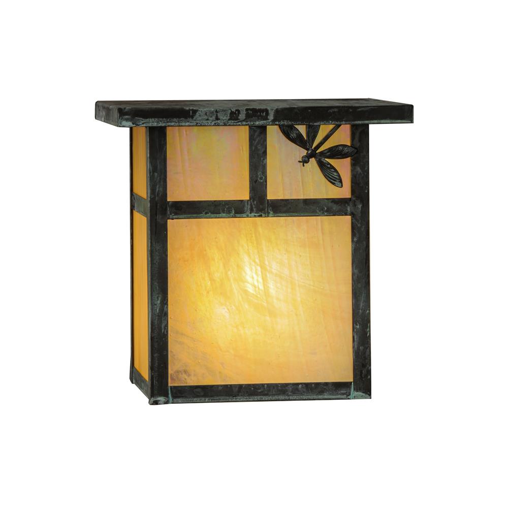 Meyda Lighting 146928 8"W Hyde Park T Mission Dragonfly Wall Sconce