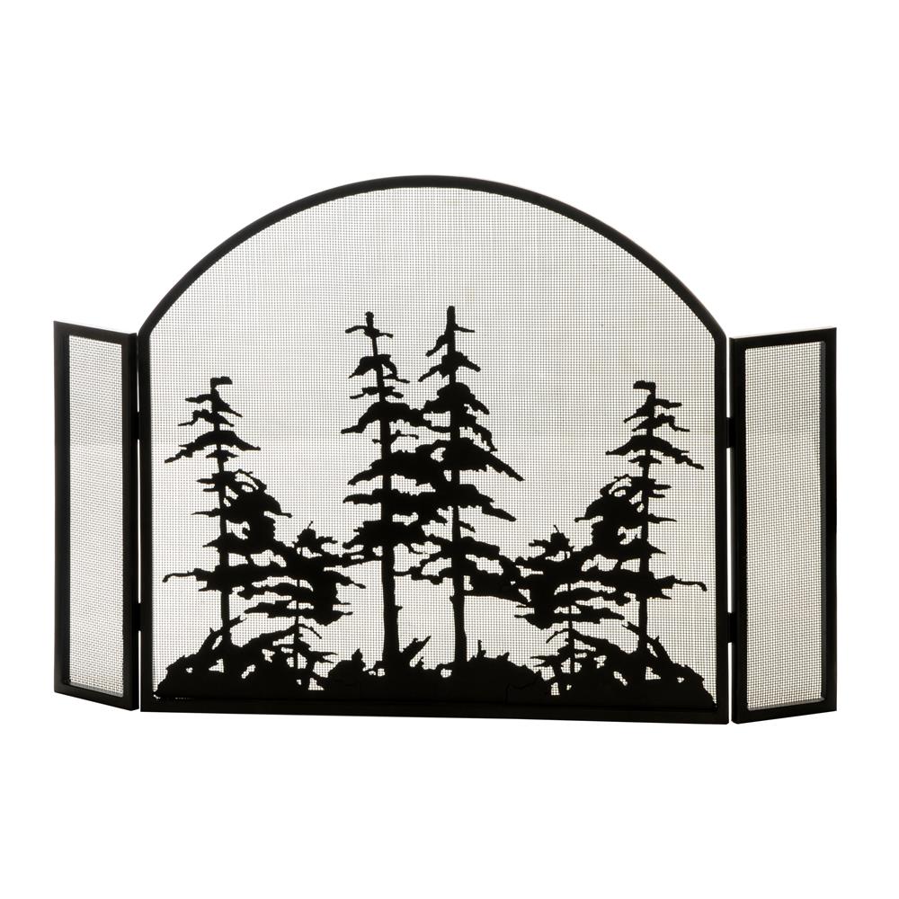 Meyda Lighting 147758 50"W X 34"H Tall Pines Arched Folding Fireplace Screen