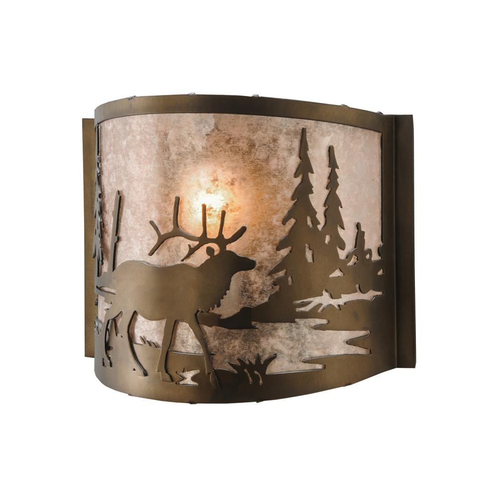 Meyda Lighting 148034 11"W Elk at Lake Wall Sconce