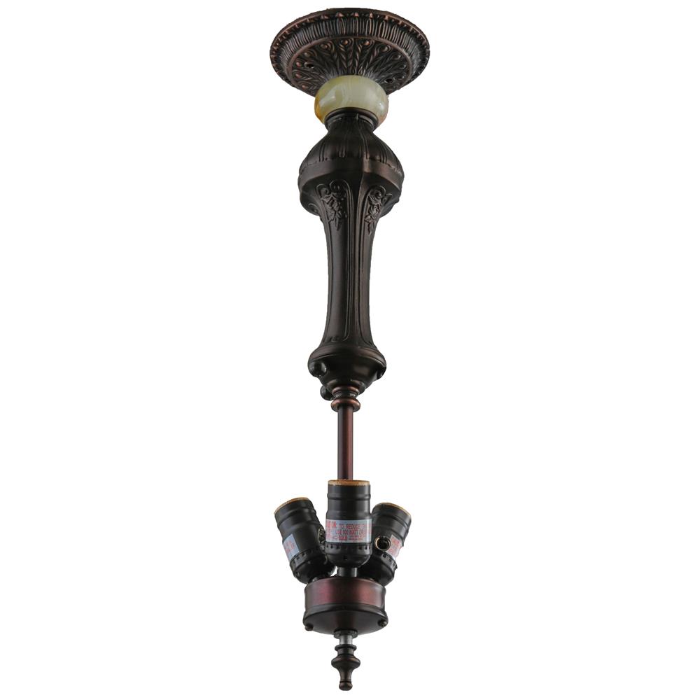 Meyda Tiffany Lighting 14809 21.5" Bulb Column/Onyx/Column 3 Lt Flush
